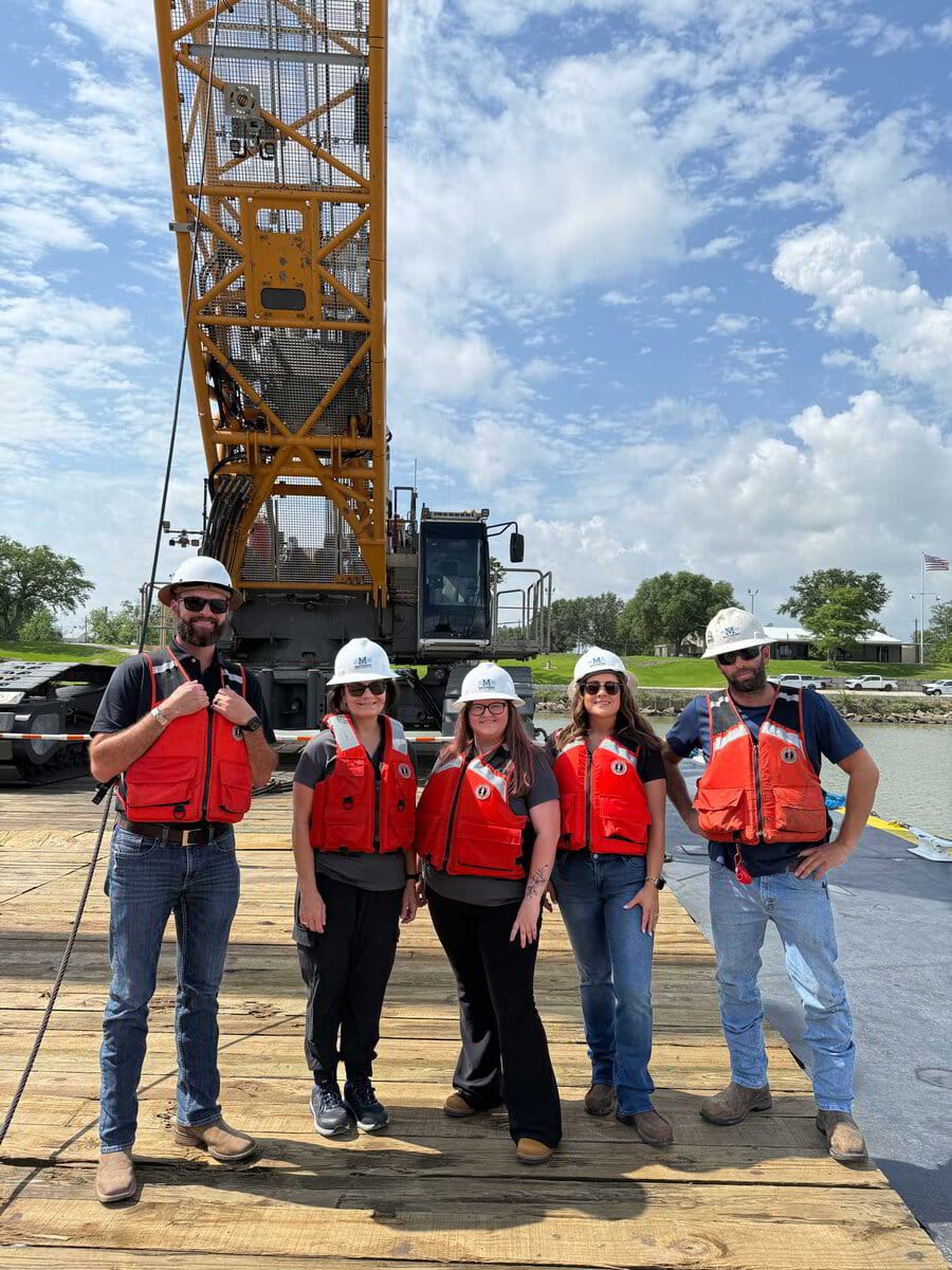 The Matthews Brothers Dredging crew on the water