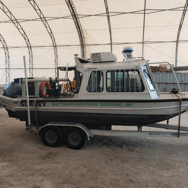 Survey boat on the water