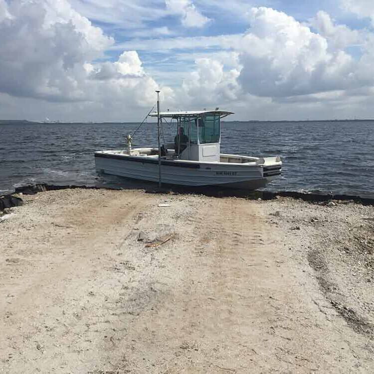 Survey vessel working in Tampa Bay